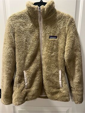 Patagonia Cream/Tan Fuzzy Zip-Up Jacket